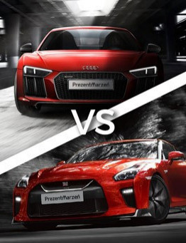 Jazda Audi R8 vs Nissan GT-R – wiele lokalizacji