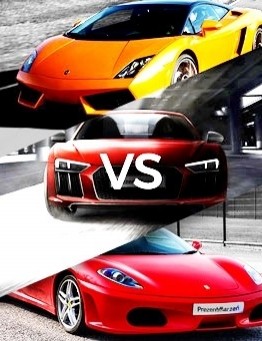 Jazda Lamborghini vs Ferrari vs Audi