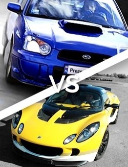 Jazda Lotus vs Subaru