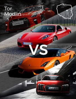 Jazda Audi vs Lamborghini vs Ferrari vs Nissan – Tor Modlin