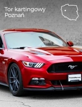 Jazda za kierownicą Forda Mustanga – Tor kartingowy Poznań
 Liczba okrążeń-1 okrążenie