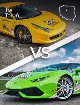 Jazda Lamborghini Huracan vs Ferrari 458 Italia – Tor Toruń