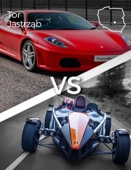 Jazda Ferrari F430 vs Ariel Atom – Tor Jastrząb
 Ilość okrążeń-2 okrążenia