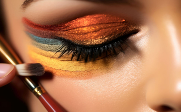 Indywidualny kurs wizażu dla profesjonalistów - kolorowy makijaż