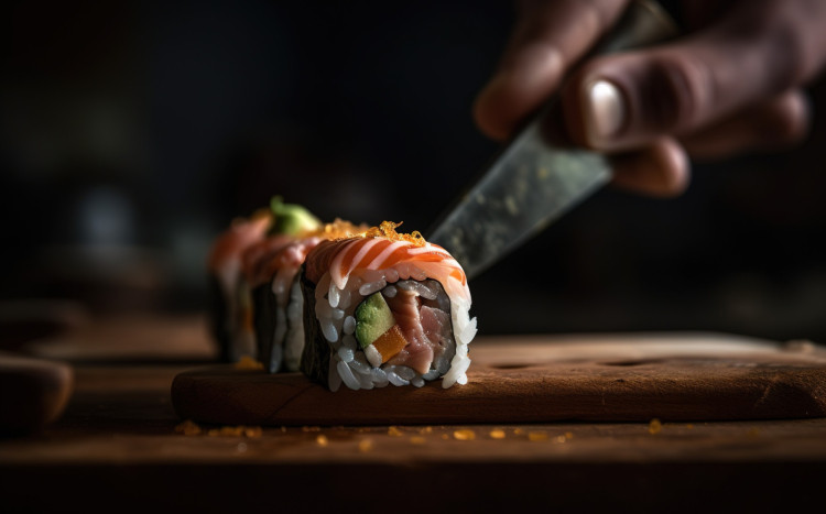 Przygotowywanie sushi w Cloud Shisha Lounge Bar