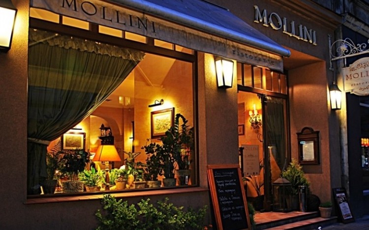 Wejście do restauracji Mollini