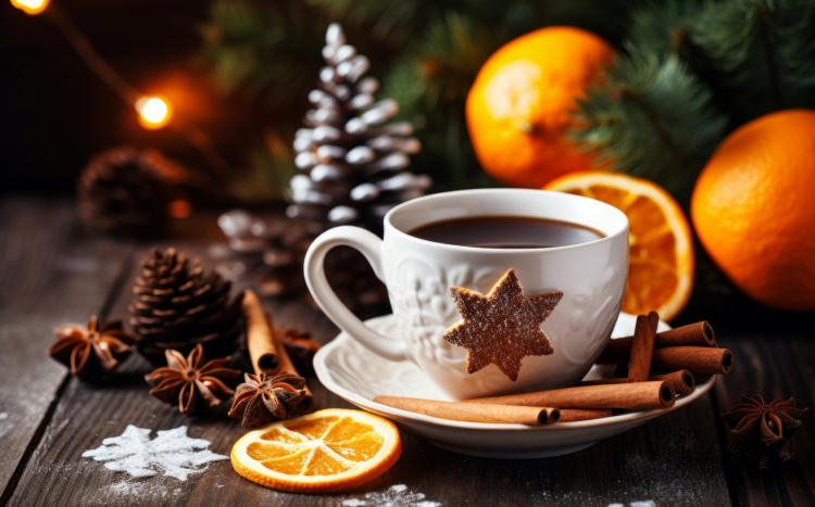 Herbata z piernikiem, pomarańczą, cynamonem, anyżem i świątecznymi akcentami