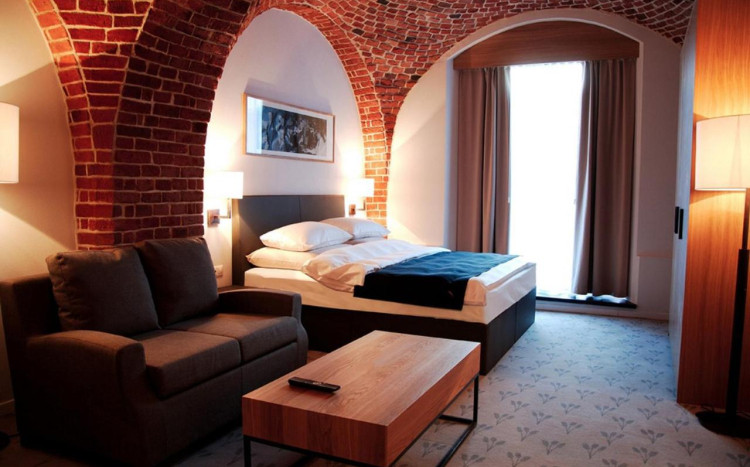 Pokój z 2-osobowym łóżkiem w hotelu The Granary La Suite