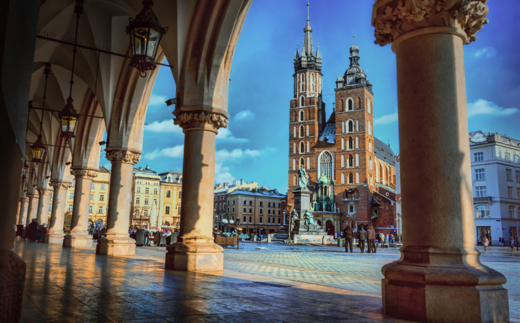 Widok na główny rynek w Krakowie