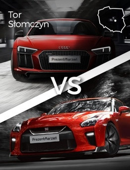 Jazda Nissan GT-R vs Audi R8 V10 – Tor Słomczyn