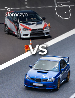 Jazda Subaru Impreza STI vs Mitsubishi Lancer EVO 10 – Tor Słomczyn