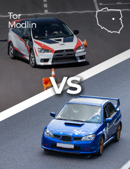 Jazda Subaru Impreza STI vs Mitsubishi Lancer EVO 10 – Tor Modlin