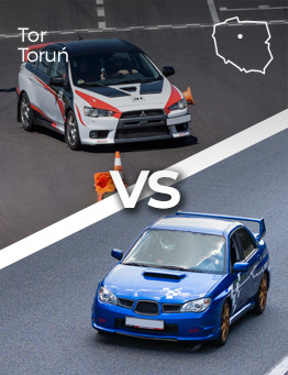 Jazda Subaru Impreza STI vs Mitsubishi Lancer EVO 10 – Tor Toruń