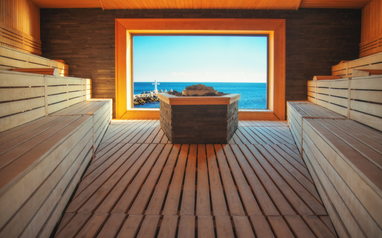 sauna z widokiem