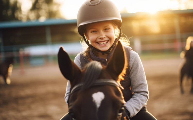 dziecko na koniu