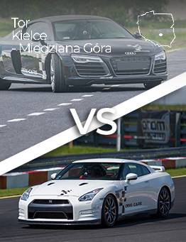 Jazda Nissan GT-R vs Audi R8 V10 – Tor Kielce