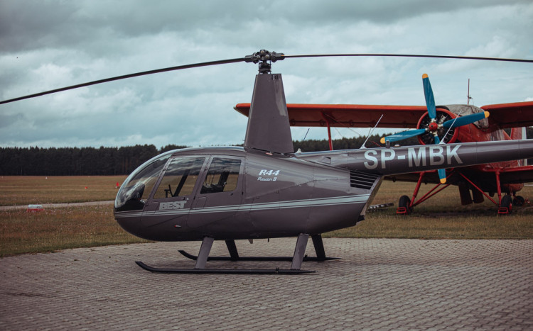 helikopter przed lotem