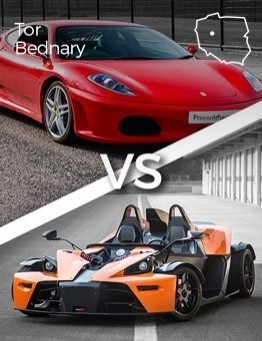 Jazda Ferrari F430 vs KTM X-BOW – Tor Bednary