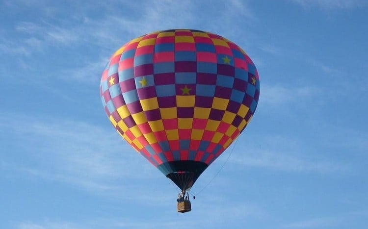 romantyczny lot balonem