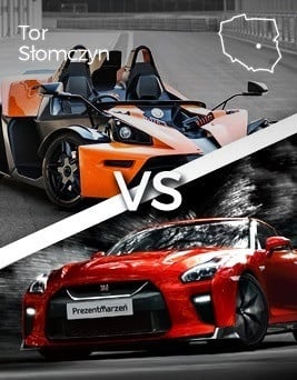 Jazda KTM X-BOW vs Nissan GT-R – Tor Słomczyn
