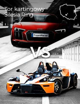 Jazda Audi R8 vs KTM X-BOW – Tor Silesia Ring karting
 Liczba okrążeń-2 okrążenia