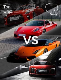 Jazda Audi vs Lamborghini vs Ferrari vs Nissan – Tor Ułęż