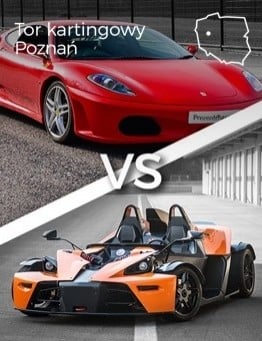 Jazda Ferrari F430 vs KTM X-BOW – Tor kartingowy Poznań
 Ilość okrążeń-2 okrążenia