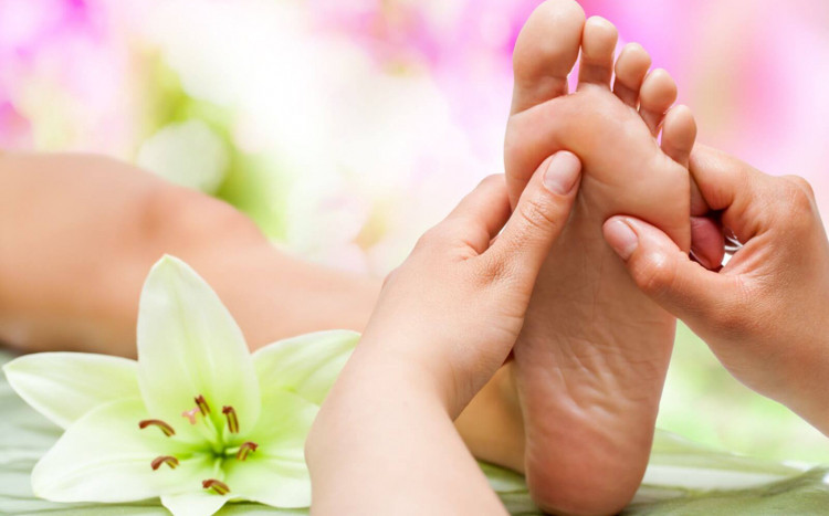stopa podczas masażu
