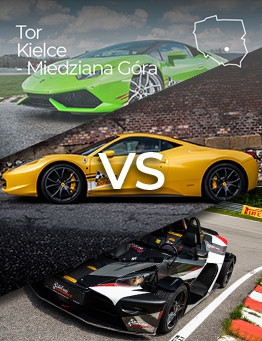 Jazda Lamborghini Huracan vs Ferrari 458 Italia vs KTM X-BOW – Tor Kielce