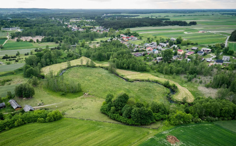 pola, zabudowania