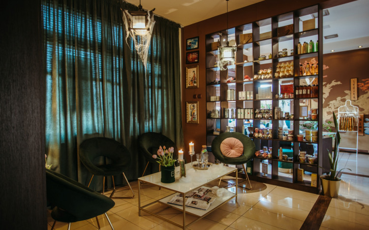 poczekalnia w salonie spa