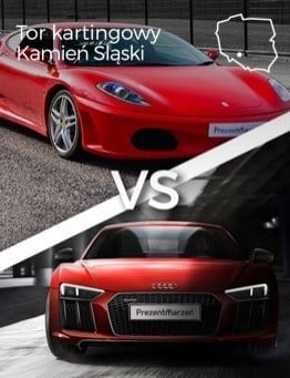 Jazda Ferrari F430 vs Audi R8 – Tor kartingowy Kamień Śląski
