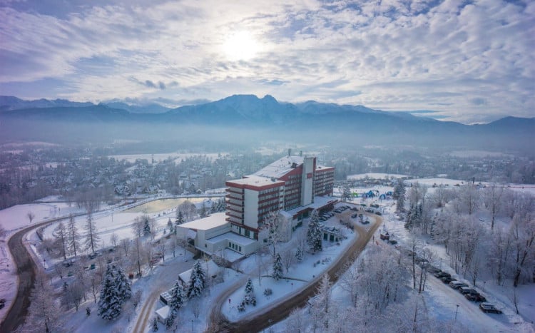 Zimowa panorama okolic hotelu