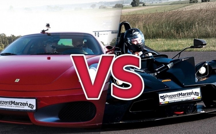 Pojedynek Ferrari F430 vs KTM X-BOW