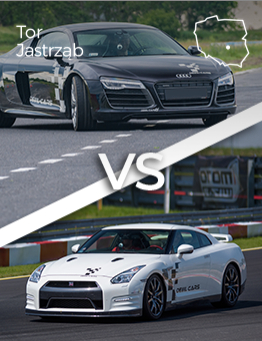 Jazda Nissan GTR vs Audi R8 V10 – Tor Jastrząb