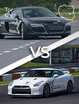 Jazda Nissan GTR vs Audi R8 V10 – Tor Ułęż