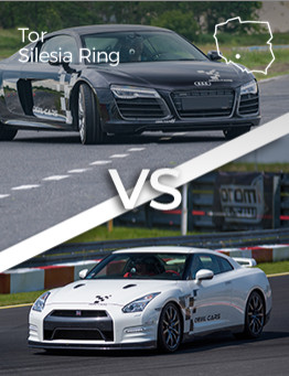 Jazda Nissan GTR vs Audi R8 V10 – Tor Silesia Ring