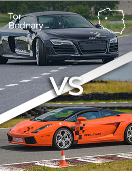 Jazda Lamborghini Gallardo vs Audi R8 V10 – Tor Bednary