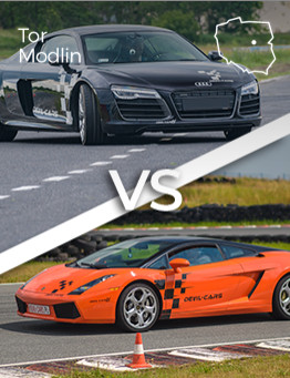 Jazda Lamborghini Gallardo vs Audi R8 V10 – Tor Modlin