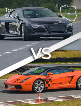 Jazda Lamborghini Gallardo vs Audi R8 V10 – Tor Łódź