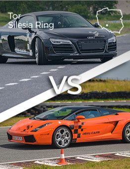 Jazda Lamborghini Gallardo vs Audi R8 V10 – Tor Silesia Ring