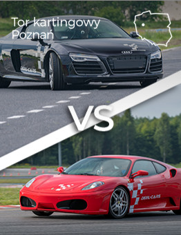 Jazda Ferrari F430 vs Audi R8 V10 – Tor kartingowy Poznań