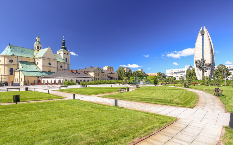 widok na park w Rzeszowie