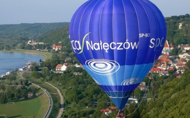 widokowy lot balonem nad Kazimierzem Dolnym